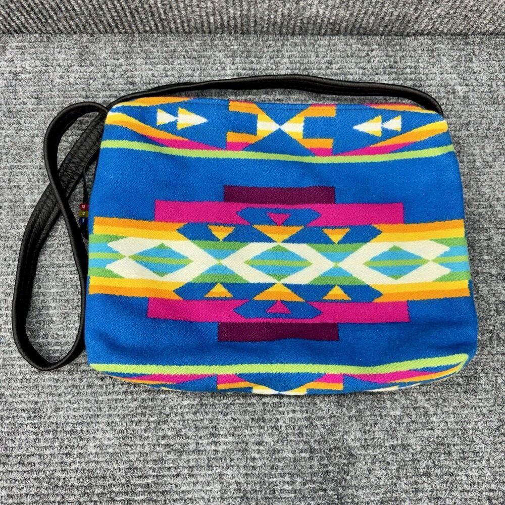 Timberline Ltd Pendleton Drum Blanket Shoulder Bag Purse Multicolor Aztec Wool